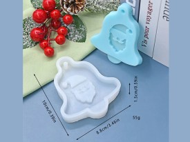 Molde silicona campana papa noel en el centro